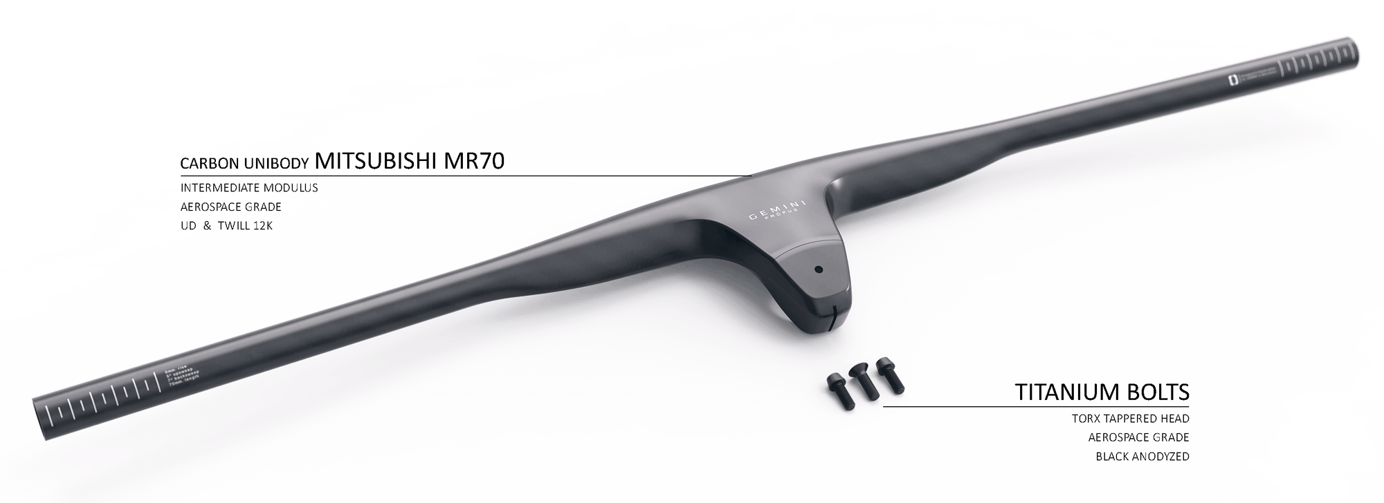 GEMINI I Propüs manubrio per bici XC - (159g)